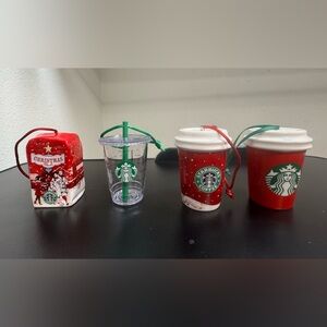 Starbucks Festive Ornament Collection - Red, Green, White